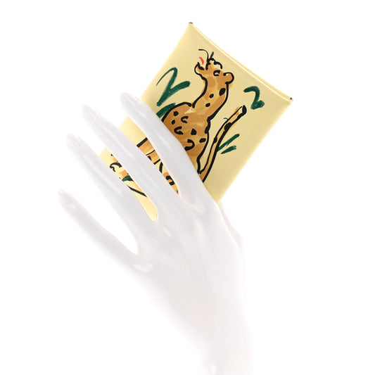 Swift Spring Panther Calvi Duo Card Case Jaune Milton
