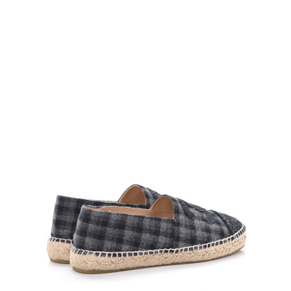 Chanel Flannel CC Espadrilles 38 Grey Black 4 of 11