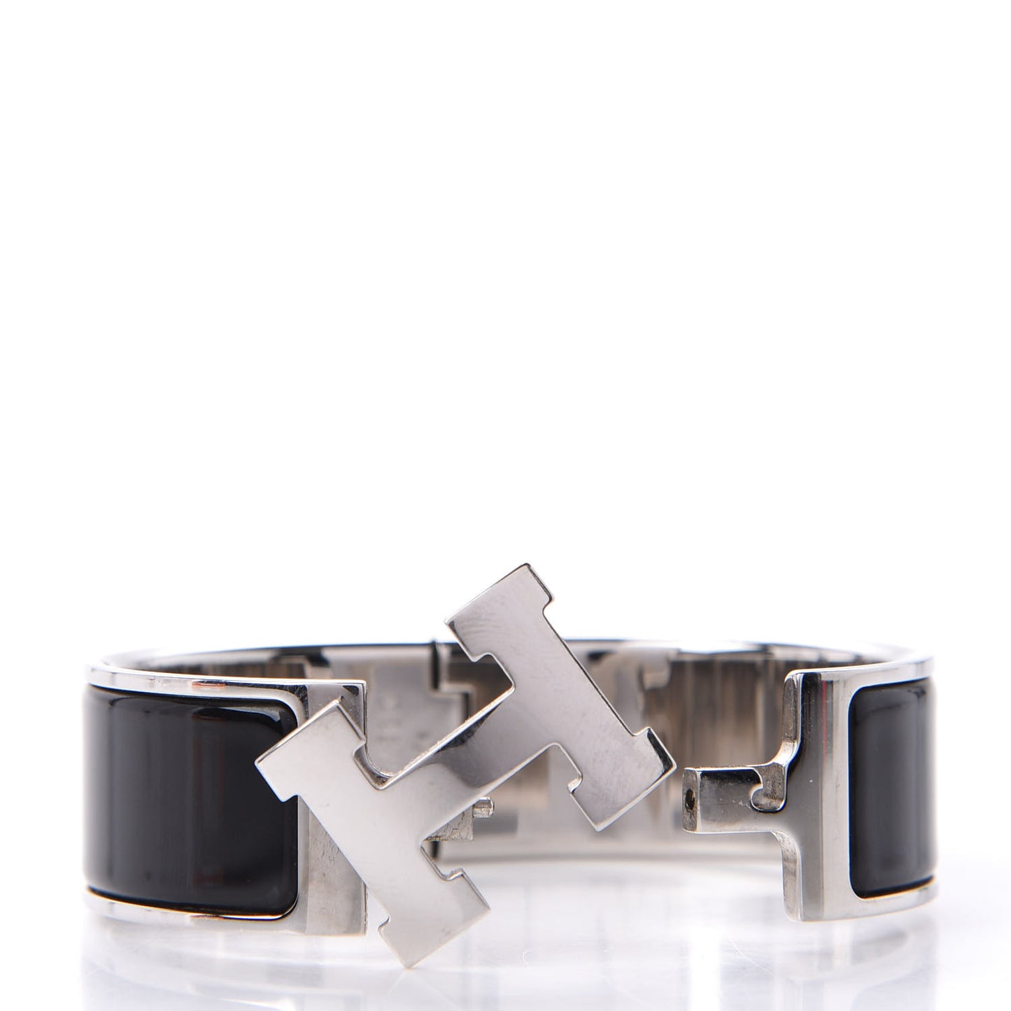 Enamel Wide Clic Clac H Bracelet PM Black