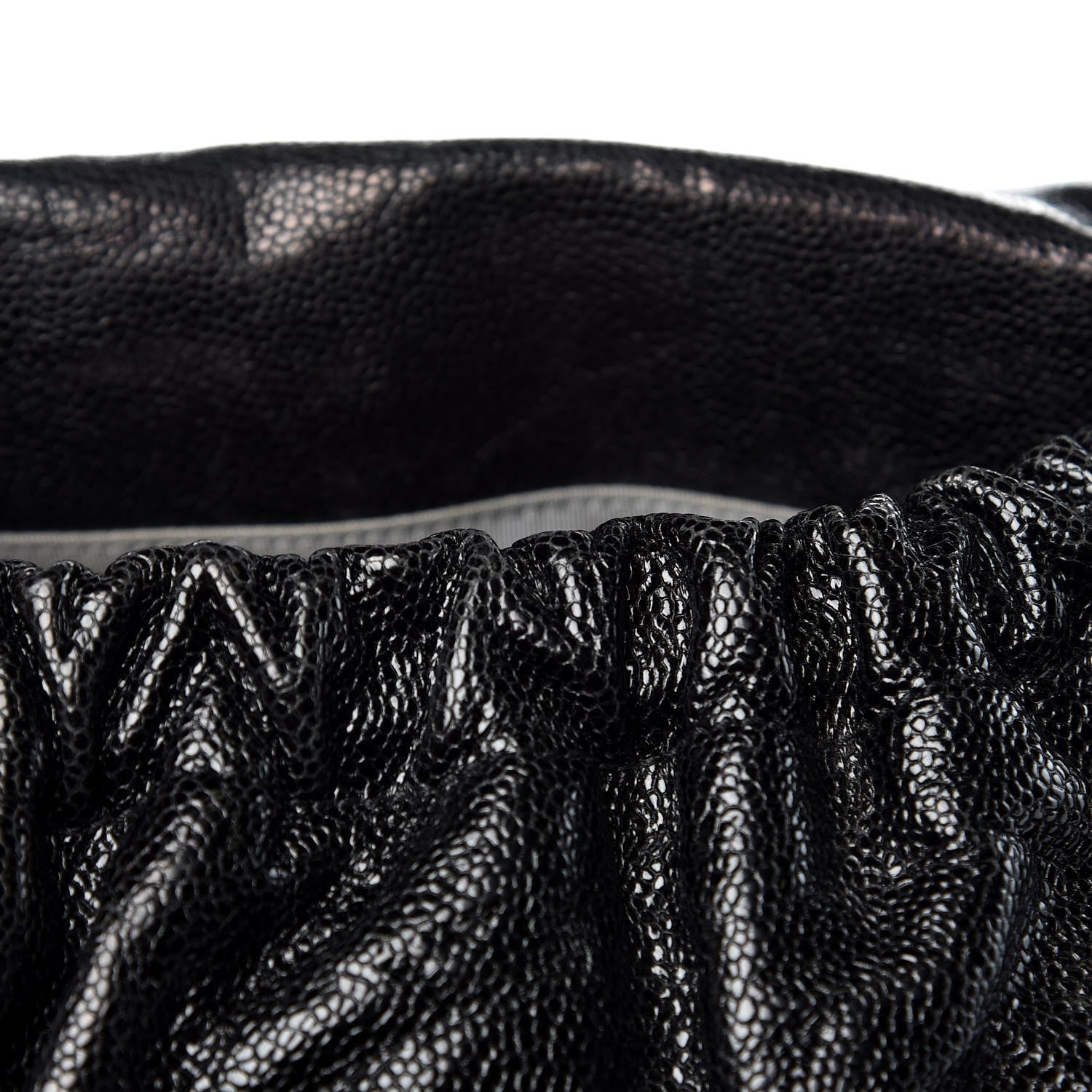 Chanel Crumpled Caviar Quilted Maxi Elastic Flap Black 11 of 15