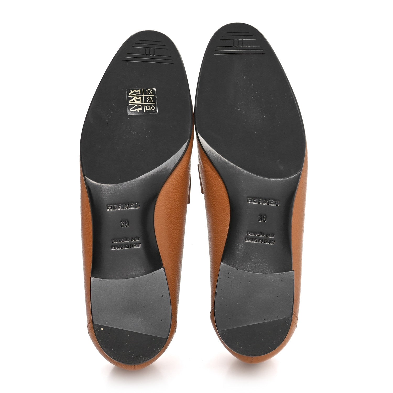 Hermes Goatskin Womens Royal Loafers 39 Naturel 6 of 8