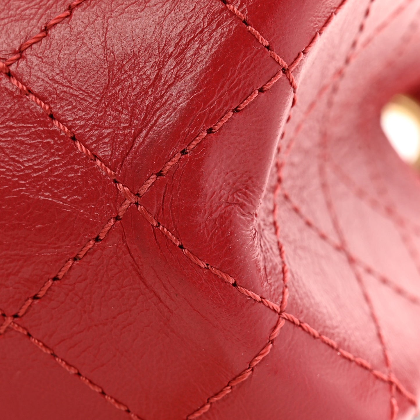Aged Calfskin Quilted 2.55 Reissue Mini Flap Red
