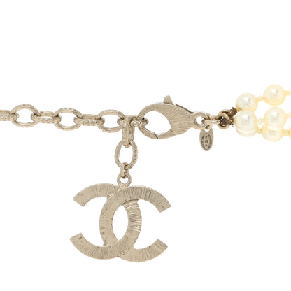 Chanel Pearl Multi Strand CC Necklace Gold 4 of 4