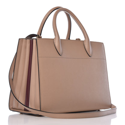 Prada Saffiano City Calfskin Medium Bibliothèque Top Handle Cammeo 3 of 13
