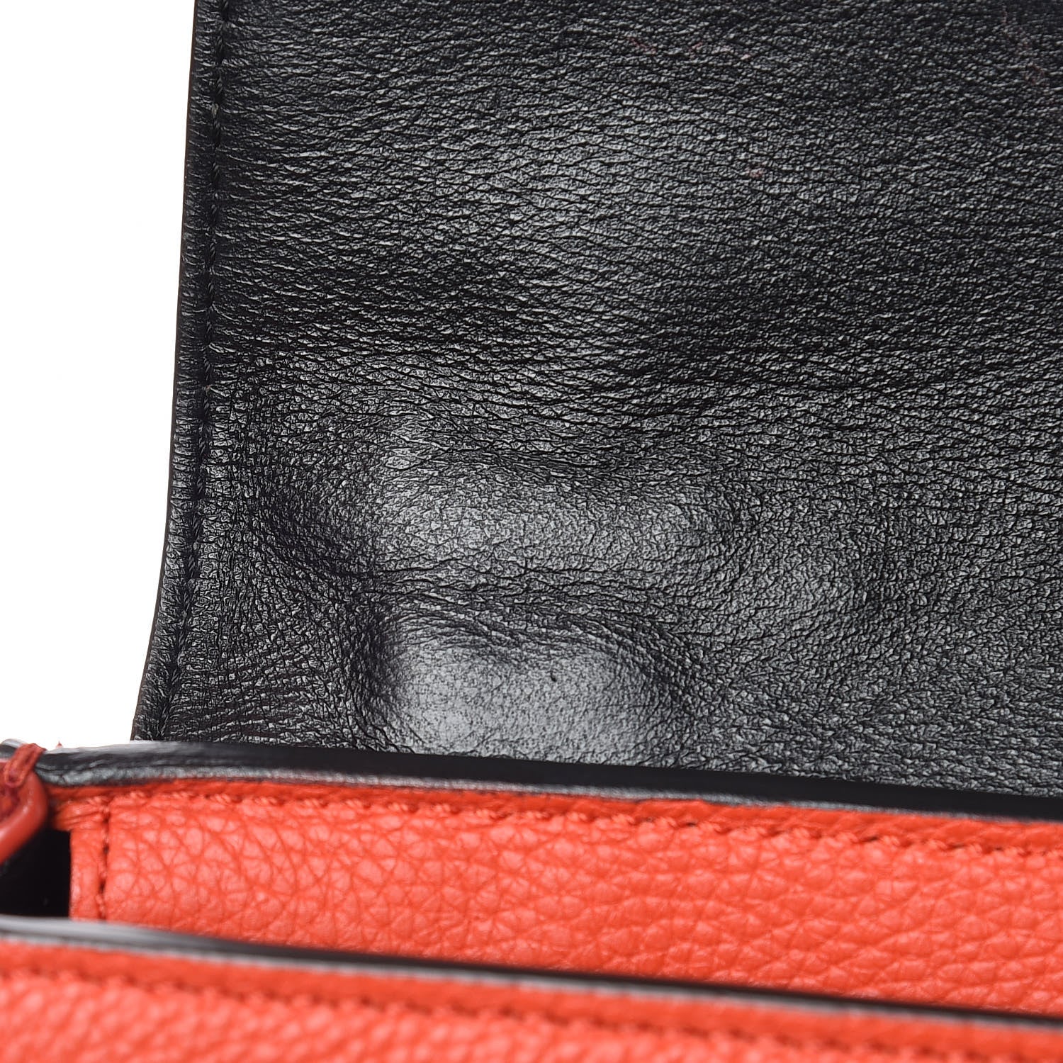 Celine Drummed Calfskin Suede Medium Trapeze Vermillion 19 of 21