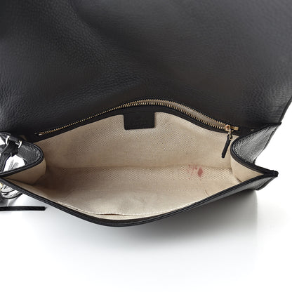 Gucci Pebbled Calfskin Medium Soho Clutch Black 5 of 9