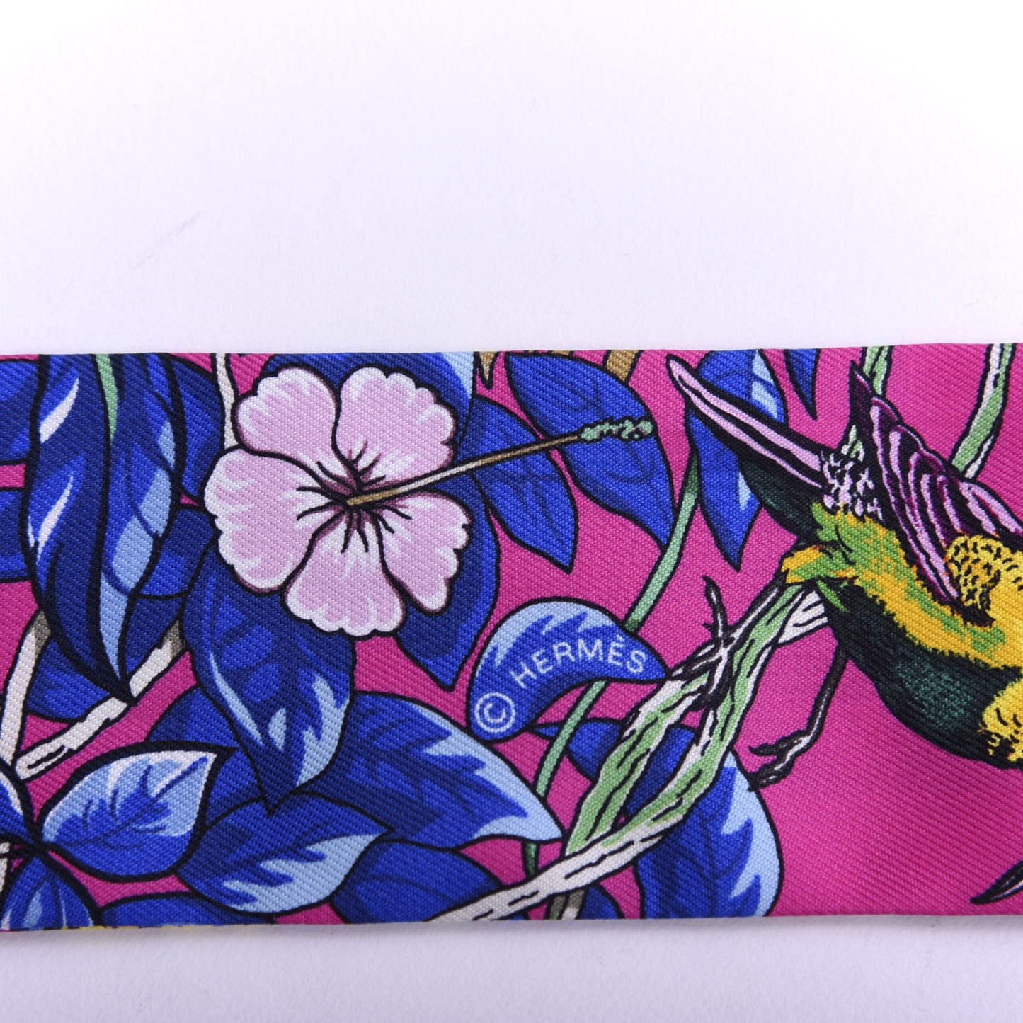 Silk Jungle Love Love Twilly Rose Vif Bleu Roy
