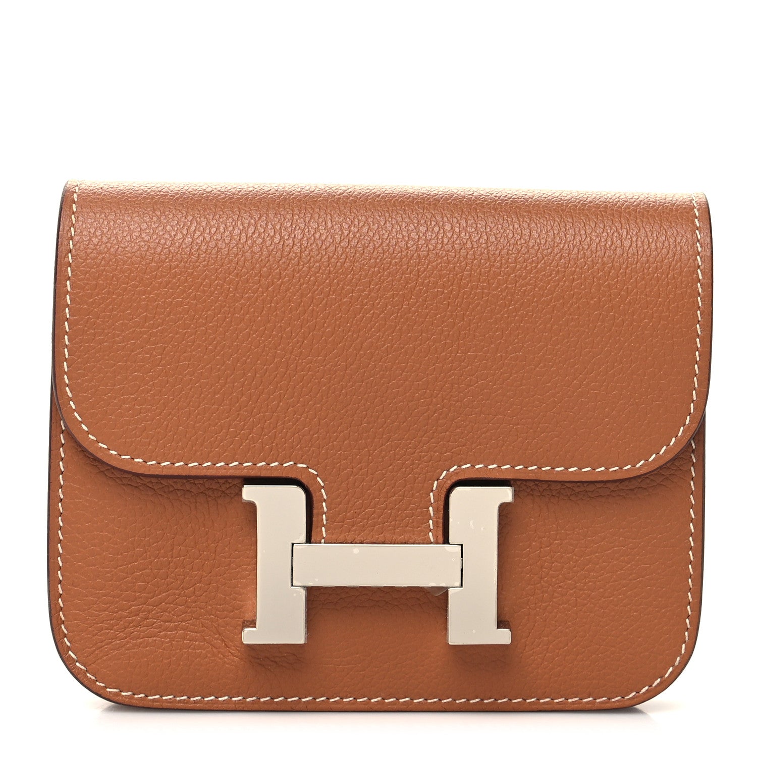 Hermes Evercolor Constance Slim Wallet Gold 3 of 10