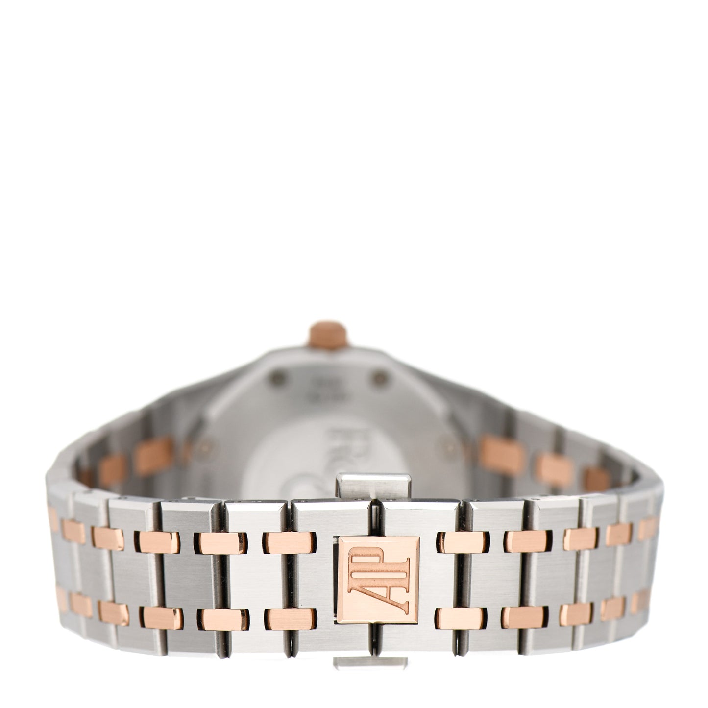 Stainless Steel 18K Rose Gold Diamond 33mm Royal Oak Quartz Watch White 67651SR.ZZ.1261SR.01