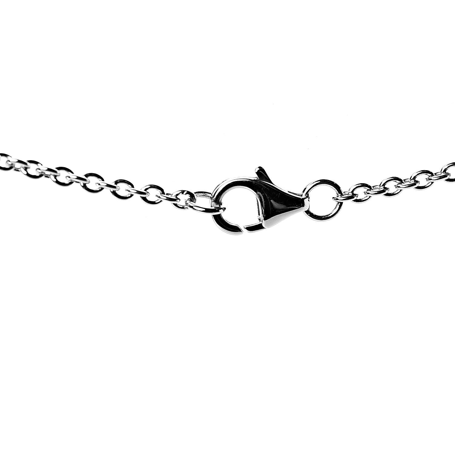 Cartier 18K White Gold Interlocking LOVE Necklace 5 of 6