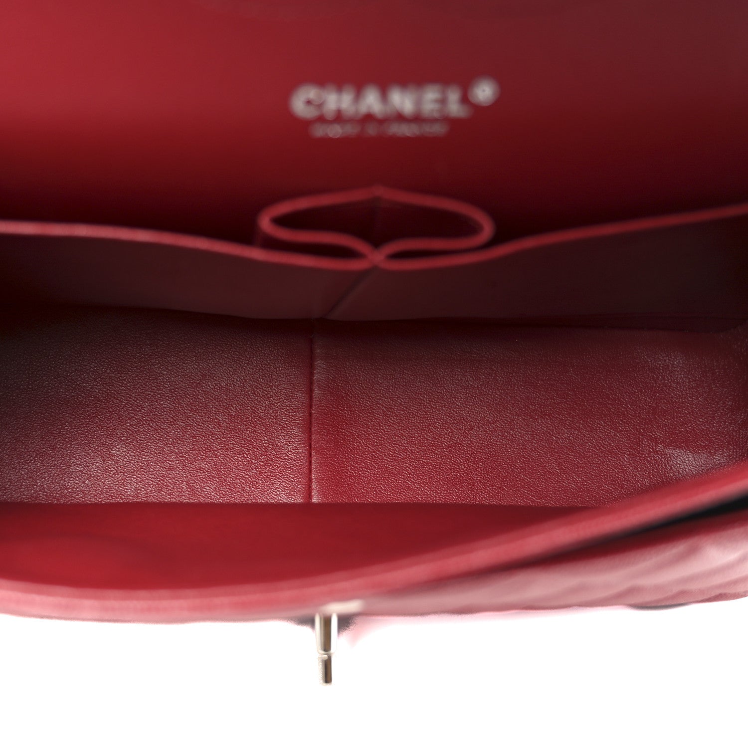 Chanel Caviar Quilted Jumbo Double Flap Dark Red 5 of 11