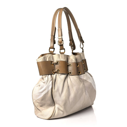 Burberry Canvas Mega Nova Check Large Warrior Tote Beige 3 of 15