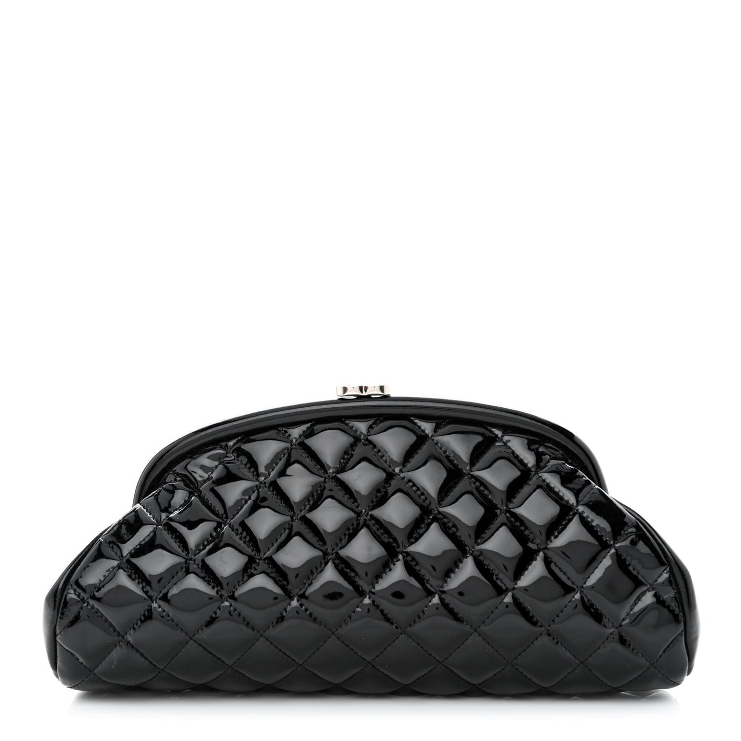 Patent Quilted Timeless Clutch Black