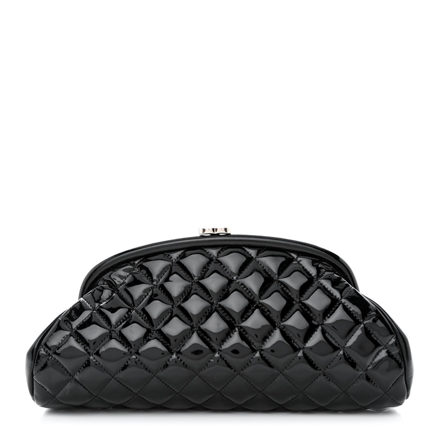 Chanel Patent Quilted Timeless Clutch Black 1 of 10