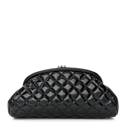 Chanel Patent Quilted Timeless Clutch Black 1 of 10