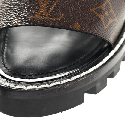 Louis Vuitton Patent Calfskin Monogram Star Trail Sandal 38 Black 10 of 10