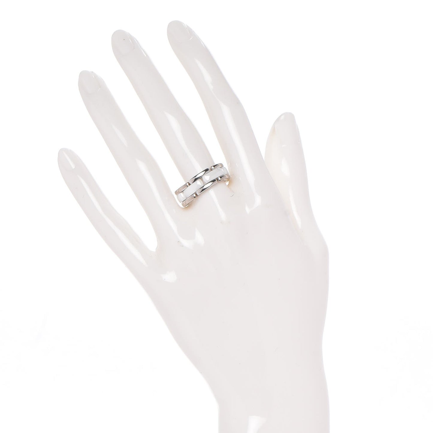 18K White Gold Ceramic Medium Ultra Ring 8.5 White