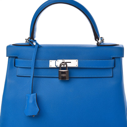 Hermes Evercolor Kelly Retourne 28 Bleu Hydra 38 of 41