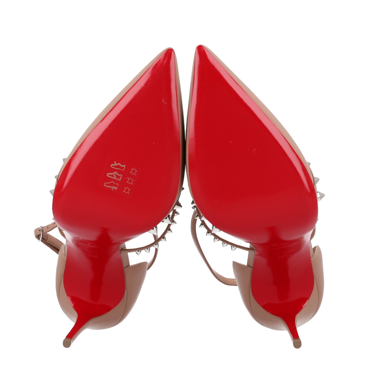 Nappa Studded Tatooshka 100 Pumps 40.5 Blush