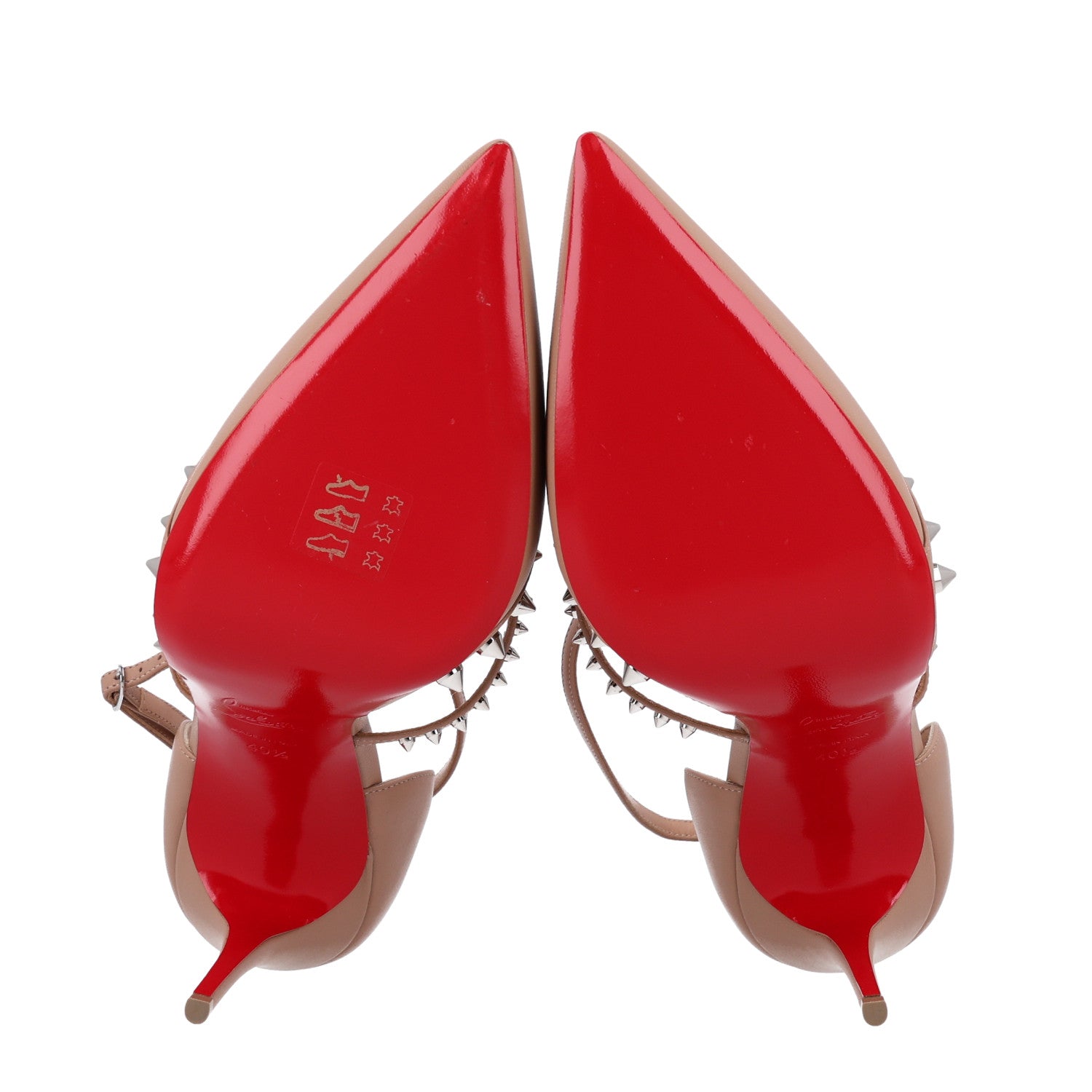 Christian Louboutin Nappa Studded Tatooshka 100 Pumps 40.5 Blush 7 of 10