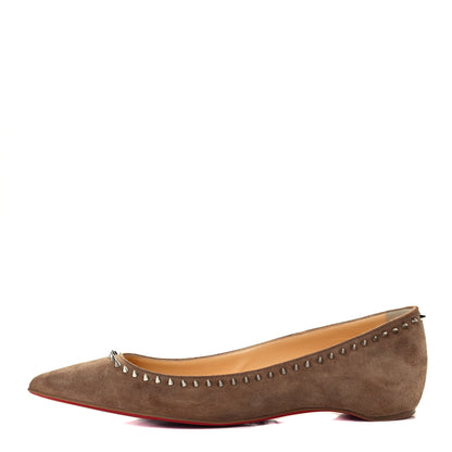 Christian Louboutin Veau Velours Anjalina Flats 36 Fennec 1 of 10