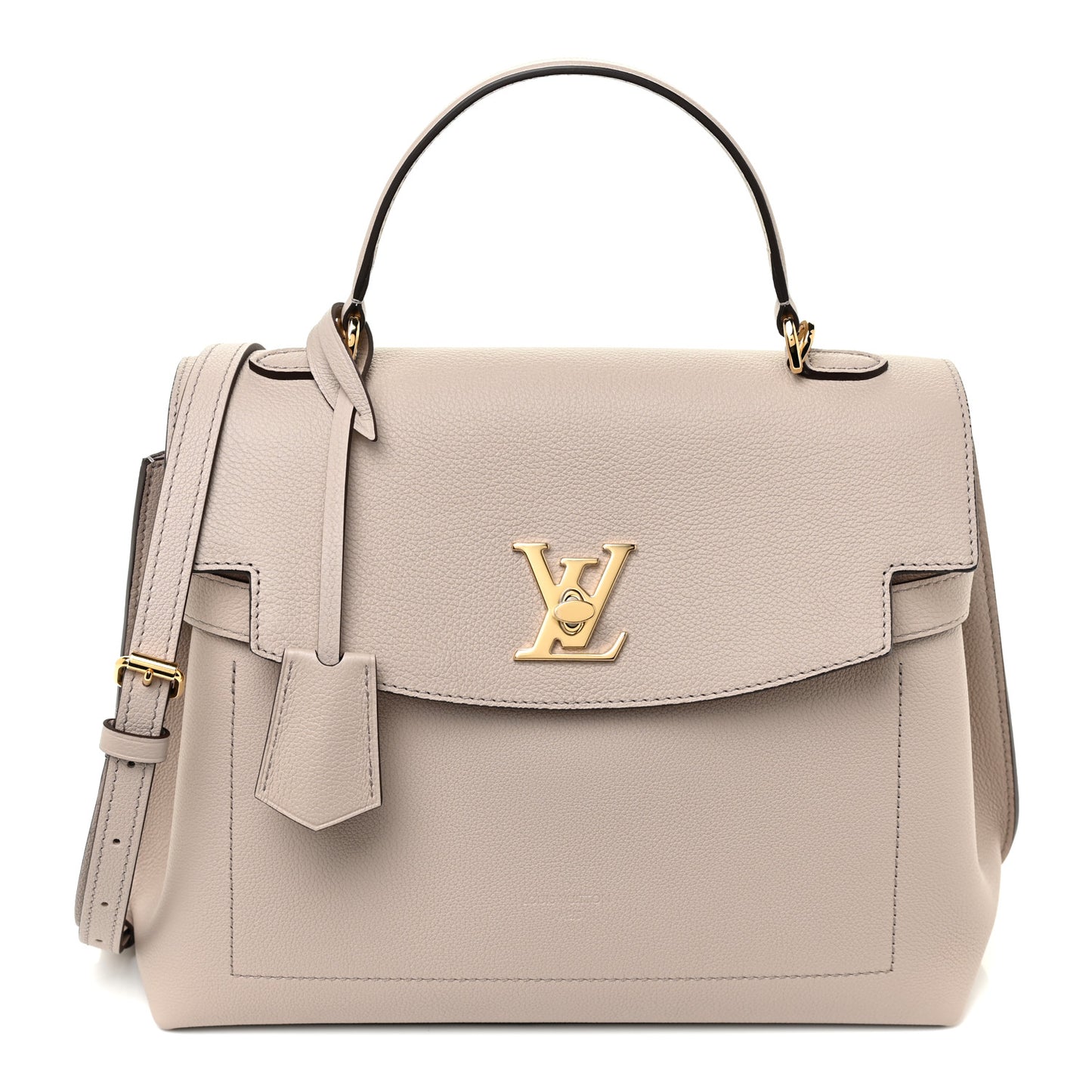 Soft Calfskin Lockme Ever MM Greige