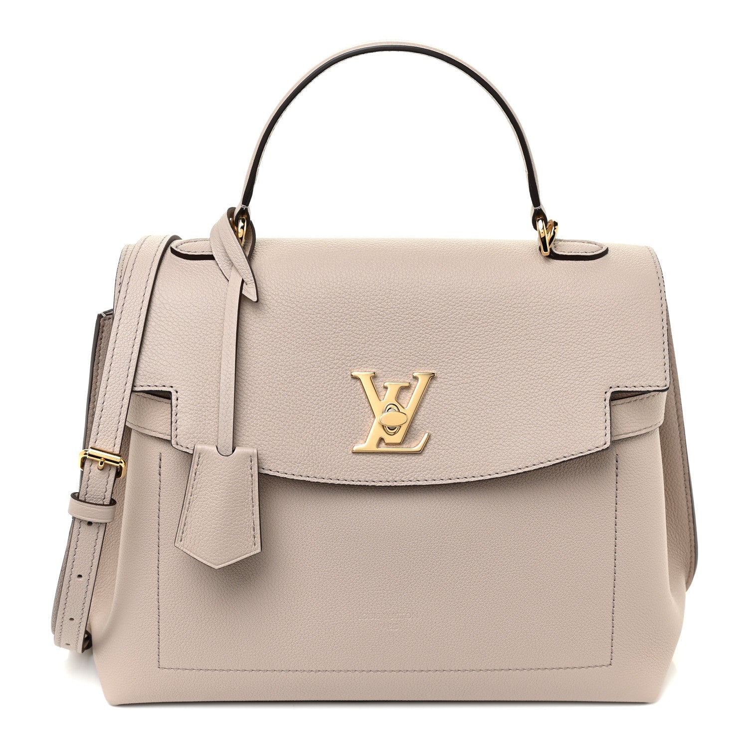 Louis Vuitton Soft Calfskin Lockme Ever MM Greige 1 of 9