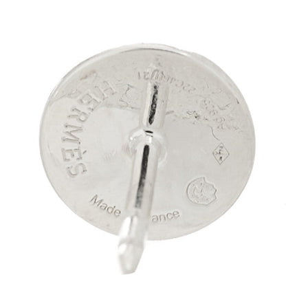 Hermes Sterling Silver TPM Ex-Libris Earrings 4 of 5