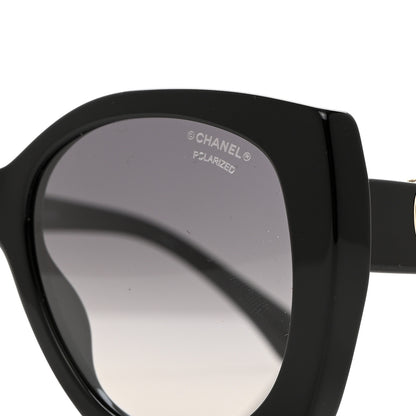 Chanel Acetate Square CC Heart Sunglasses 5519 Black 7 of 8