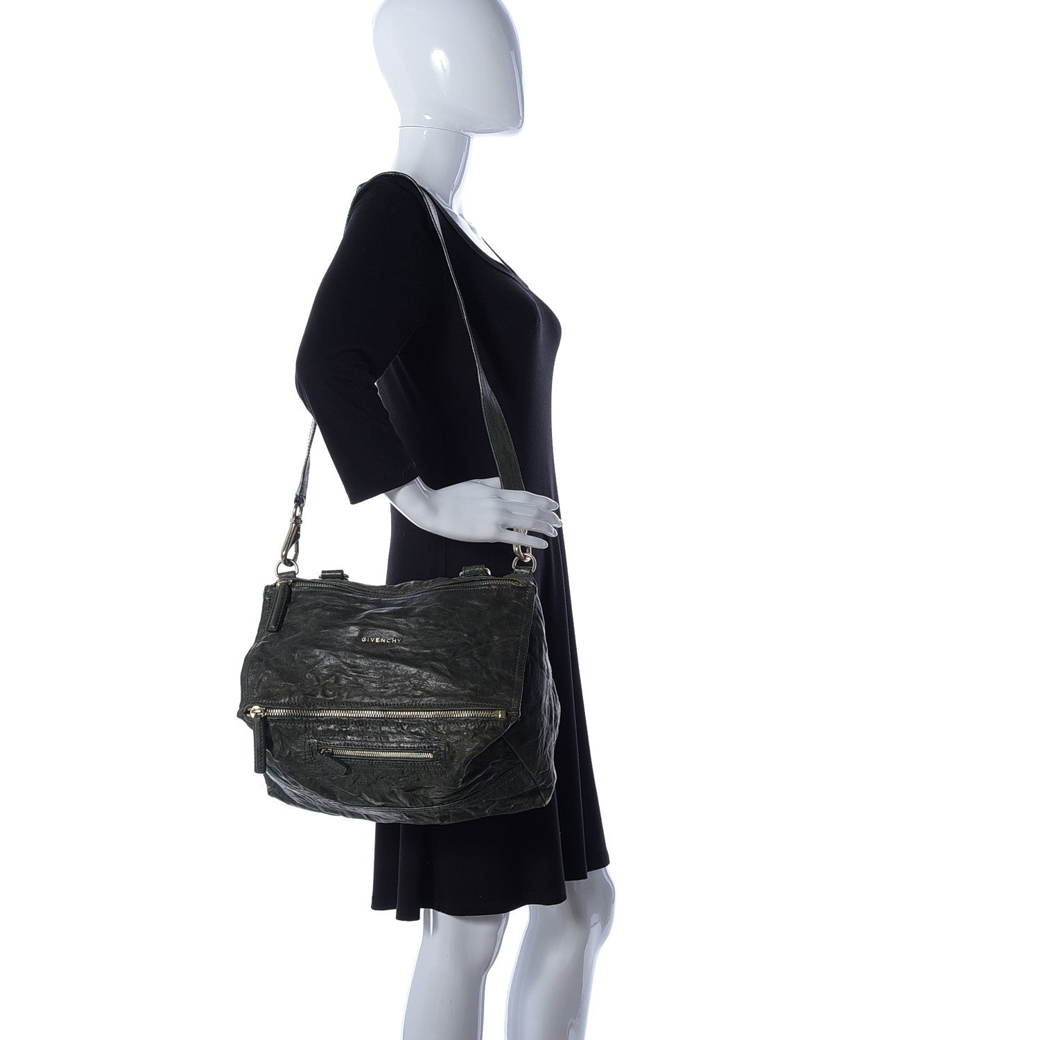 Givenchy Tumbled Sheepskin Medium Pandora Khaki 2 of 9