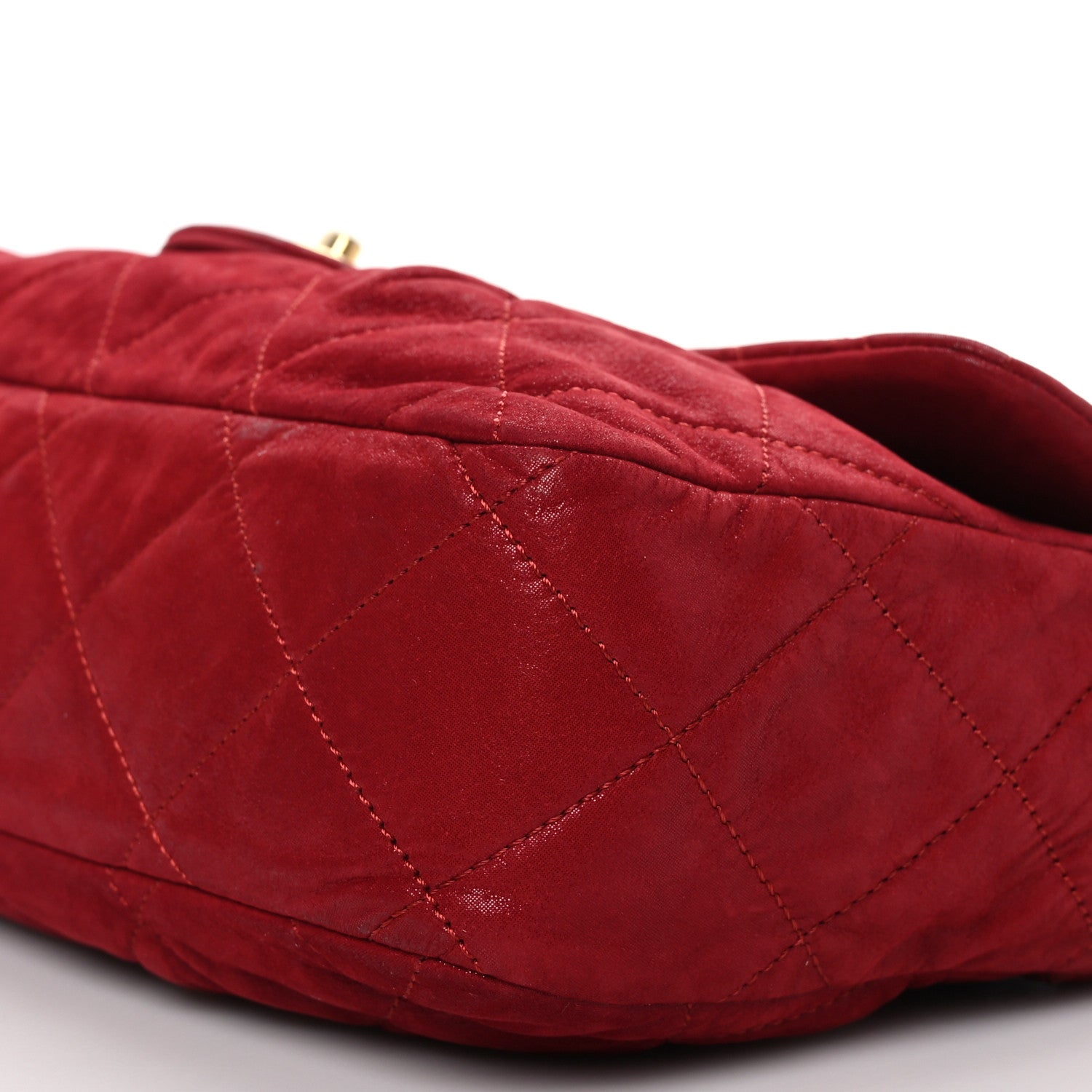 Chanel Iridescent Calfskin Large Chic Quilt Flap Red 9 of 9