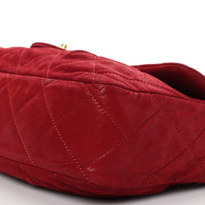 Chanel Iridescent Calfskin Large Chic Quilt Flap Red 9 of 9