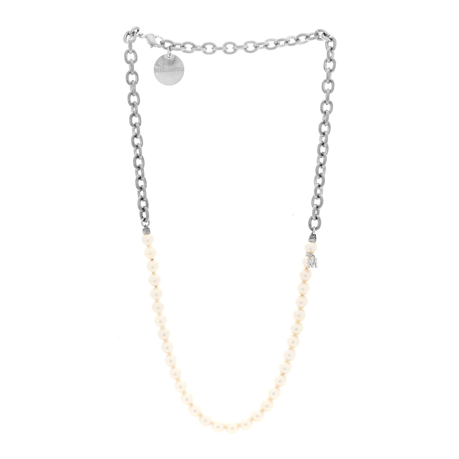 Mikimoto X COMME DE GARCON Sterling Silver Akoya Pearl 6-6.5mm Strand Necklace 3 of 5