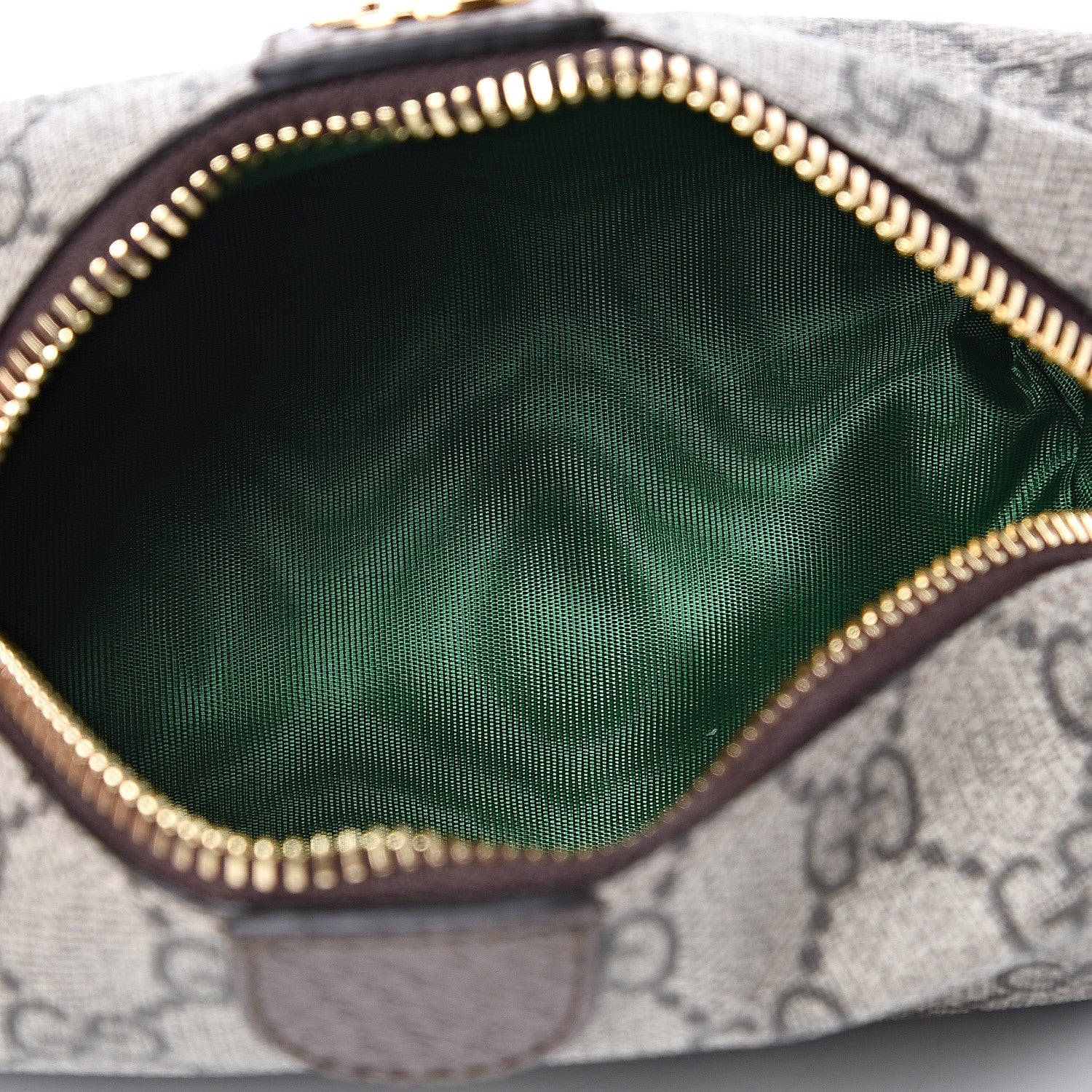 Gucci Soft GG Supreme Monogram Calfskin Small Ophidia Cosmetic Case Beige Ebony New Acero 4 of 9