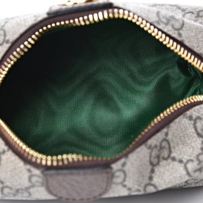 Gucci Soft GG Supreme Monogram Calfskin Small Ophidia Cosmetic Case Beige Ebony New Acero 4 of 9