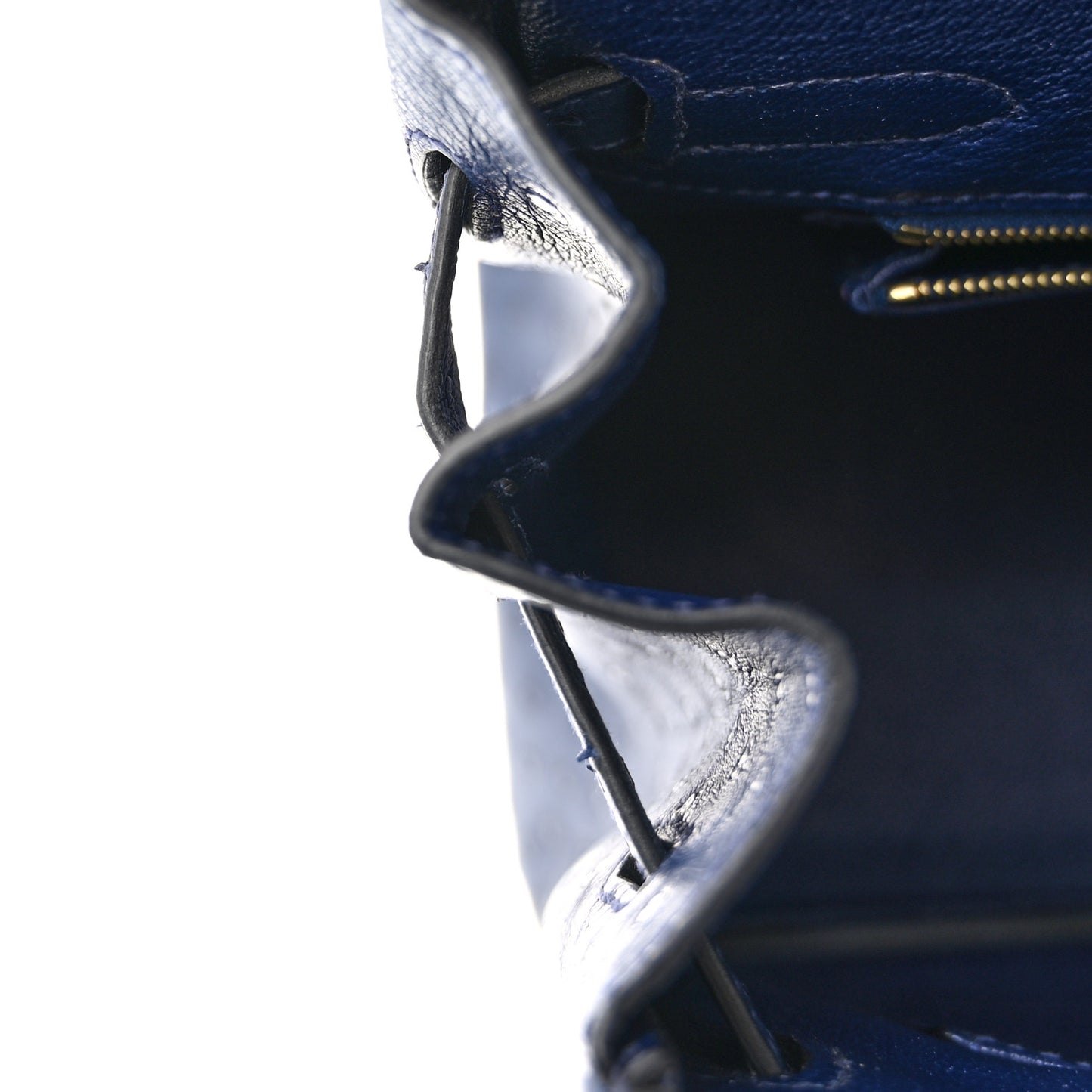 Ostrich Birkin 30 Bleu Iris