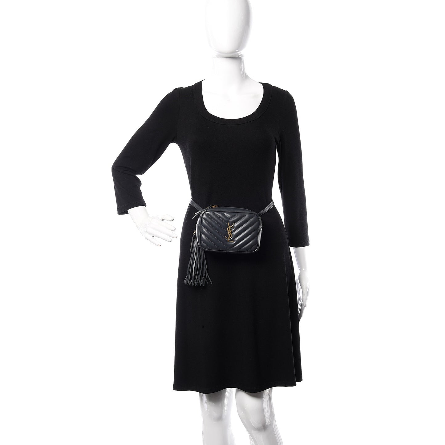 Calfskin Matelasse Monogram Lou Belt Bag Dark Smog