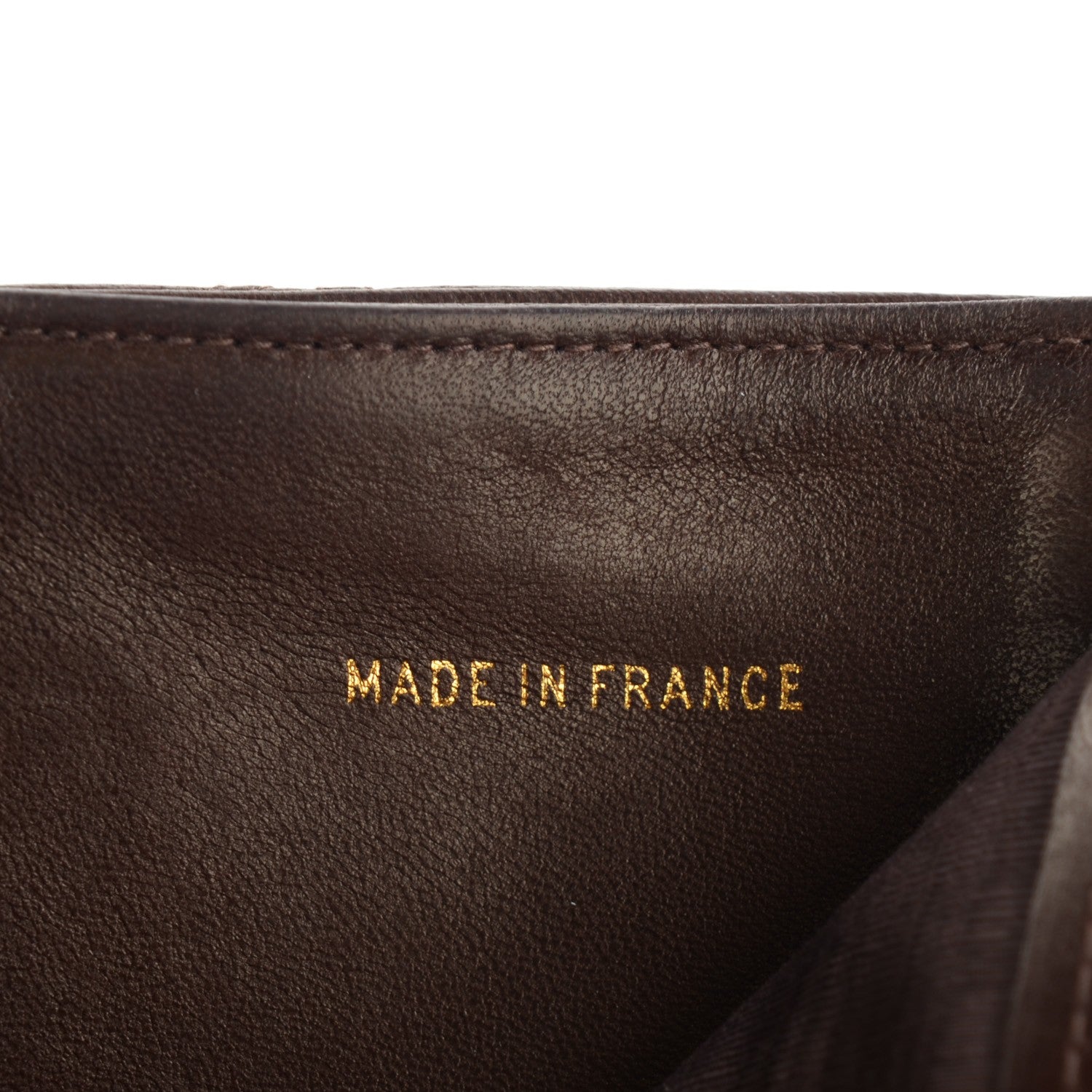 Chanel Lambskin Stitched Compact French Wallet Brown 6 of 8