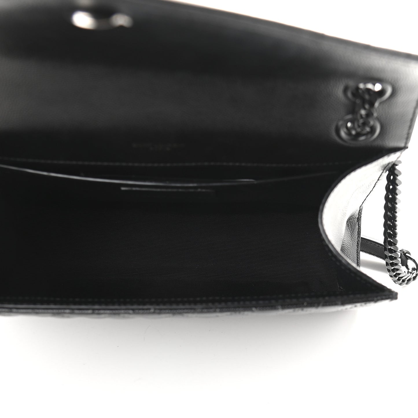 Grain De Poudre Textured Mixed Matelasse Triquilt Medium Monogram Satchel Black