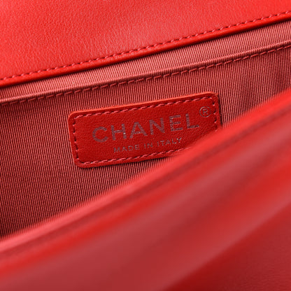 Chanel Lambskin Quilted Medium Boy Flap Red 8 of 15