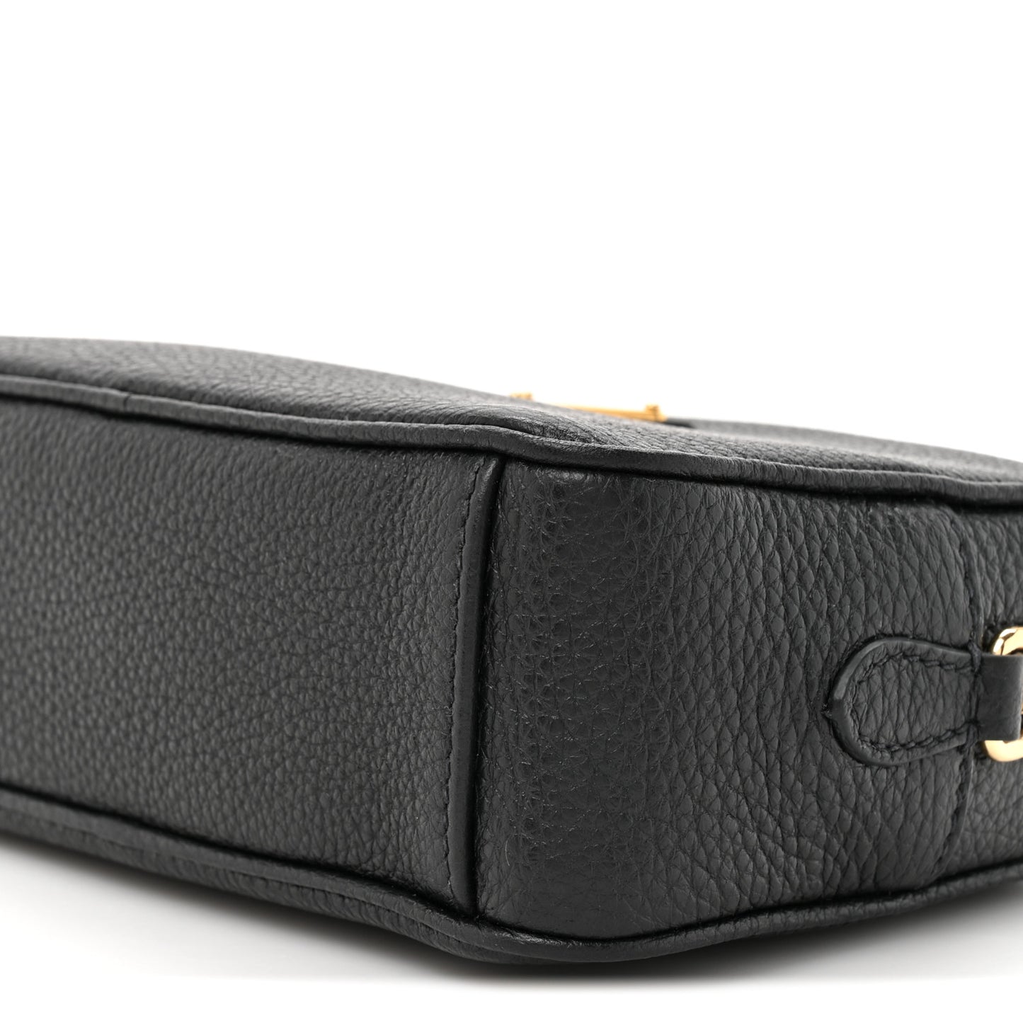 Vitello Daino Mini Crossbody Bag Black