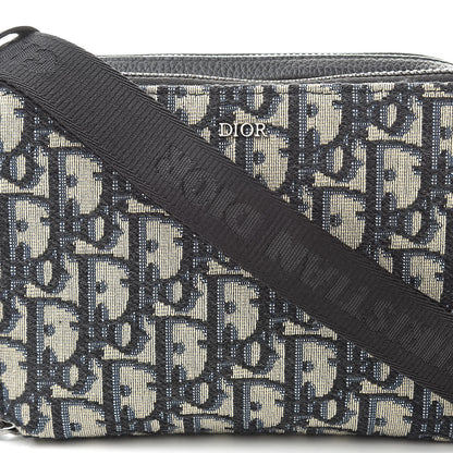 Christian Dior Oblique Pouch Navy Blue 9 of 11