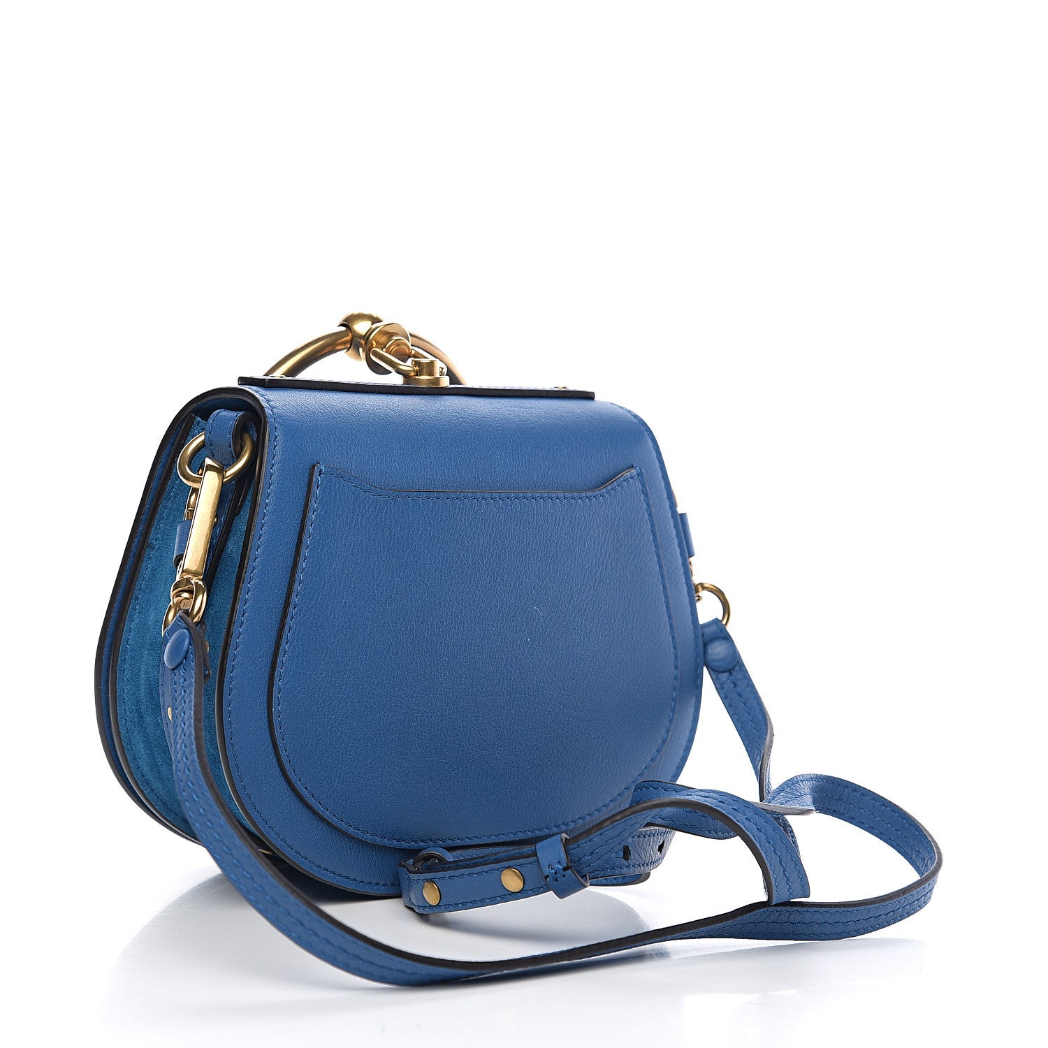 Chloe Calfskin Suede Small Nile Bracelet Bag Smoky Blue 2 of 8