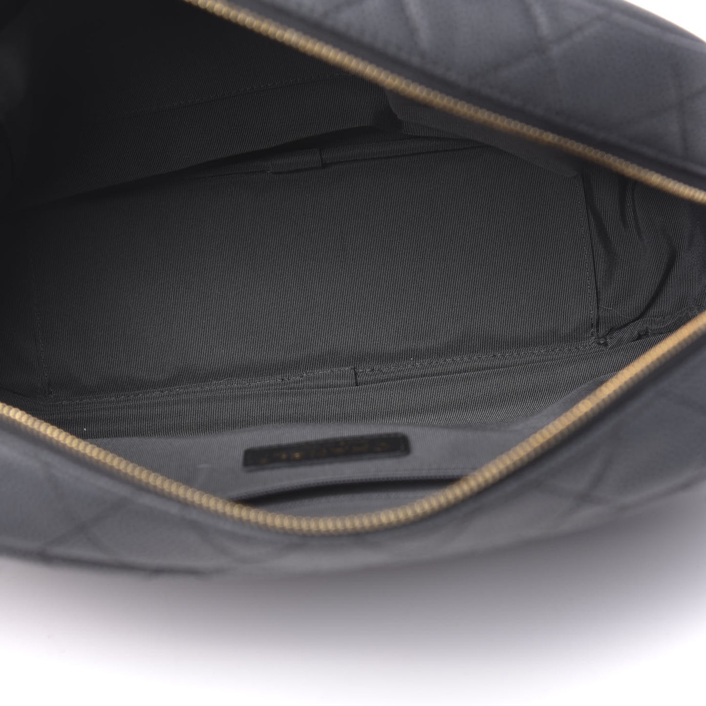 Caviar Quilted Large Coco Tassel Camera Case Black