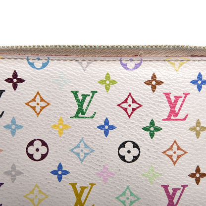 Louis Vuitton Monogram Multicolor Key Pouch White Litchi 9 of 12