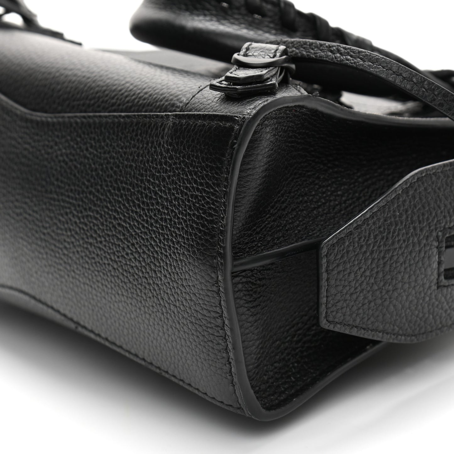 Grained Calfskin Neo Classic Black Hardware Mini City Black