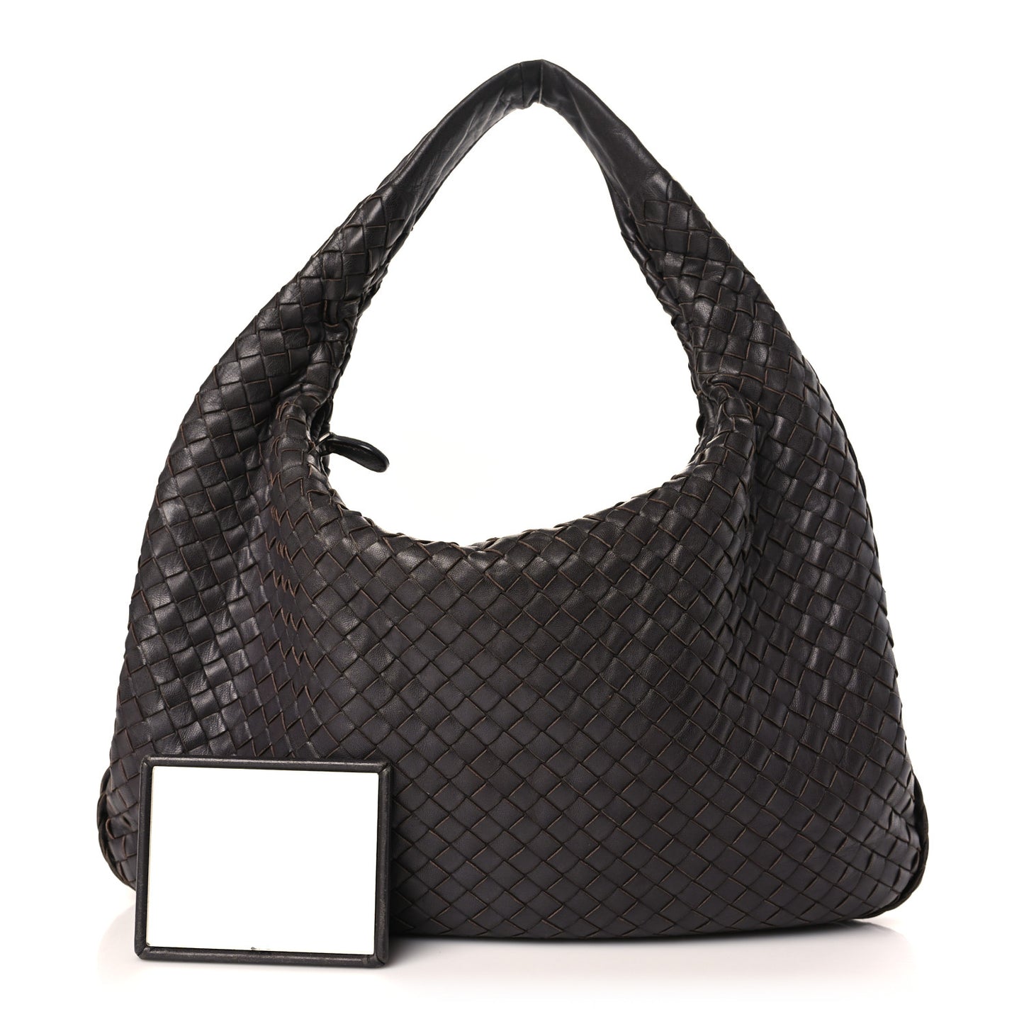 Nappa Intrecciato Medium Veneta Hobo Ebano