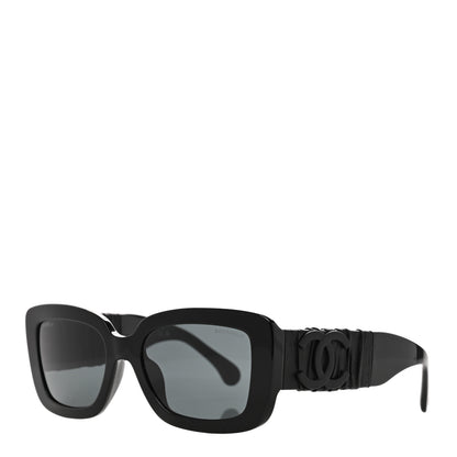 Chanel Acetate Calfskin Polarized Square Sunglasses 5473-Q-A Black 1 of 9