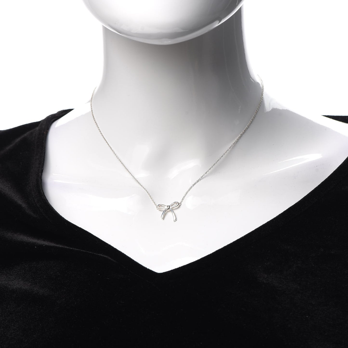 Sterling Silver Bow Pendant Necklace