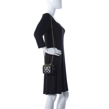 Chanel Calfskin Quilted Mini Perfect Fit Vanity Case With Chain Black 2 of 10